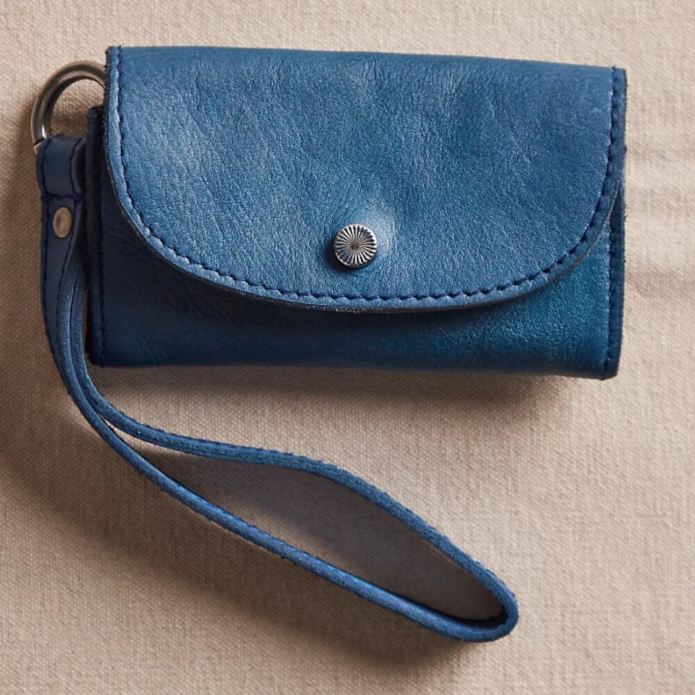 NWT Free People Leather Bag Lanyard in Lapis